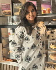 Pure Lawn, Hand Block Printed, Handcrafted, Contemporary, Breathable, Kurta Shirt with Heart Tassels, Everyday Luxury, Pakistani Pret, Hand Embroidery, Spades Motif