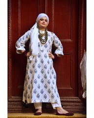 Mehfil Kurta - Antique Blue