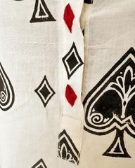 Pure Lawn, Hand Block Printed, Handcrafted, Contemporary, Breathable, Kurta Shirt with Heart Tassels, Everyday Luxury, Pakistani Pret, Hand Embroidery, Spades Motif