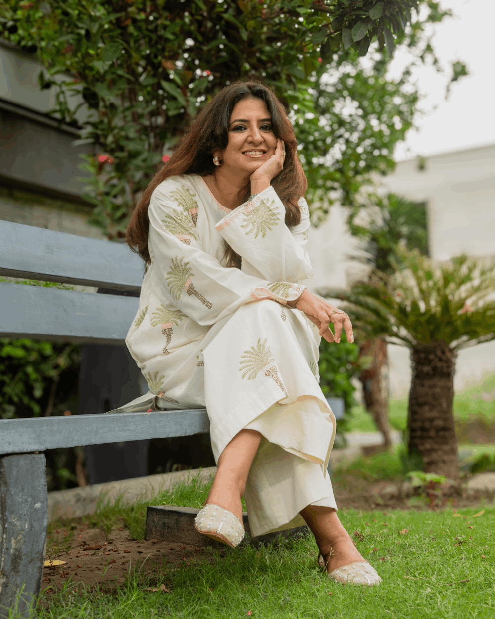Pure Lawn, Hand Block Printed, Handcrafted, Contemporary, Breathable, Kurta Shirt with Heart Tassels, Everyday Luxury, Pakistani Pret, Hand Embroidery