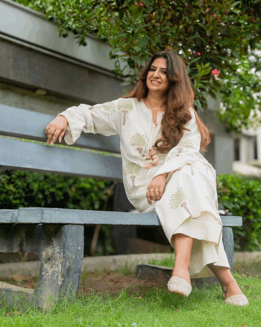 Pure Lawn, Hand Block Printed, Handcrafted, Contemporary, Breathable, Kurta Shirt with Heart Tassels, Everyday Luxury, Pakistani Pret, Hand Embroidery