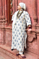 Mehfil Kurta - Antique Blue