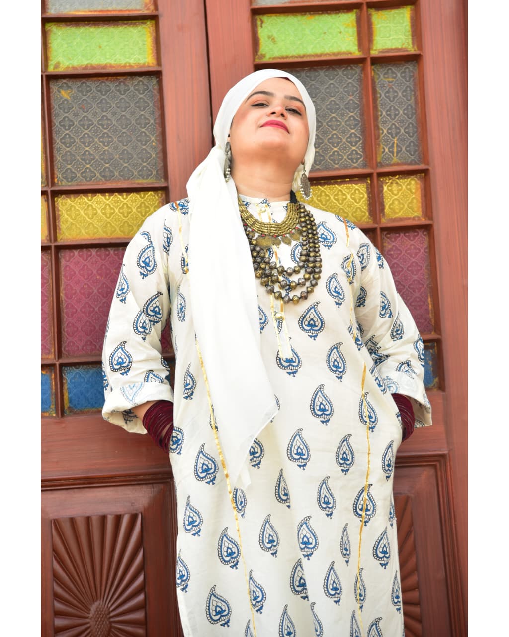 Mehfil Kurta - Antique Blue