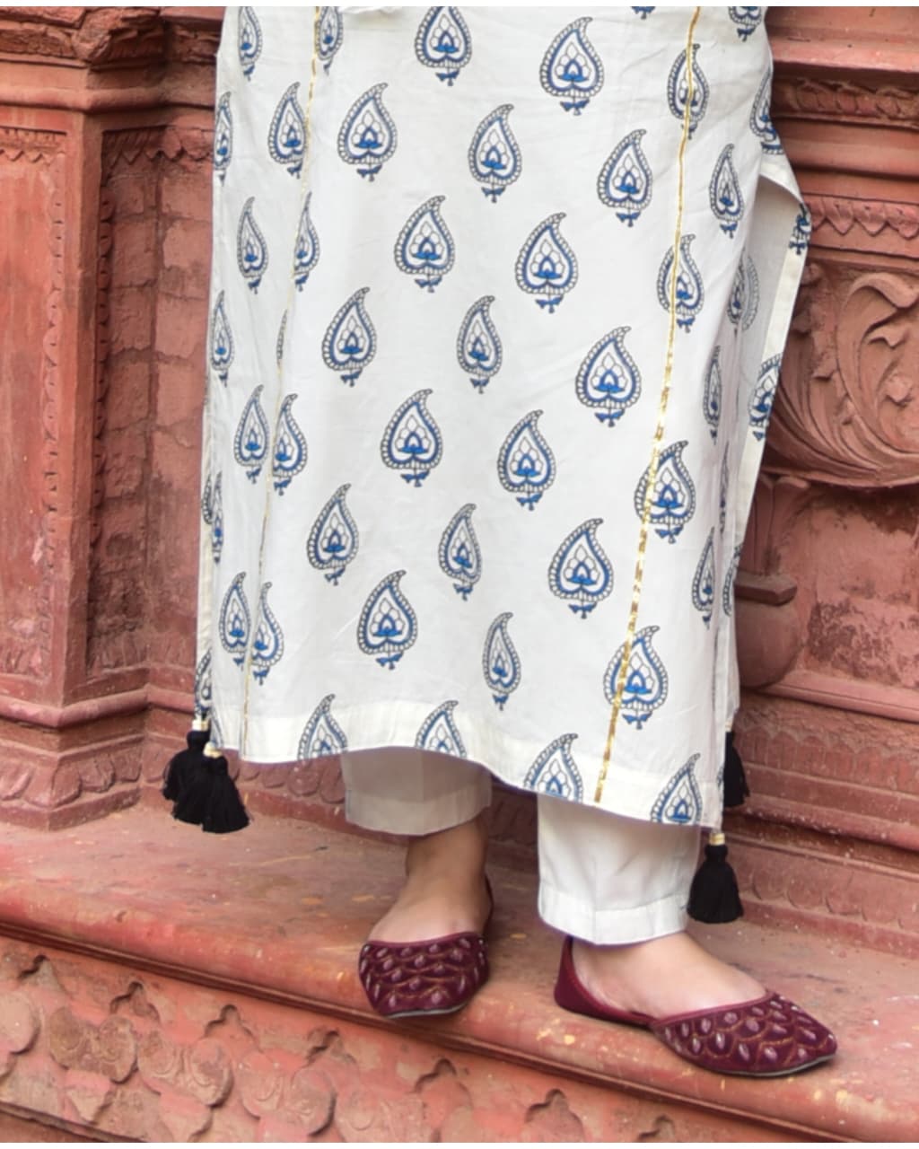 Mehfil Kurta - Antique Blue
